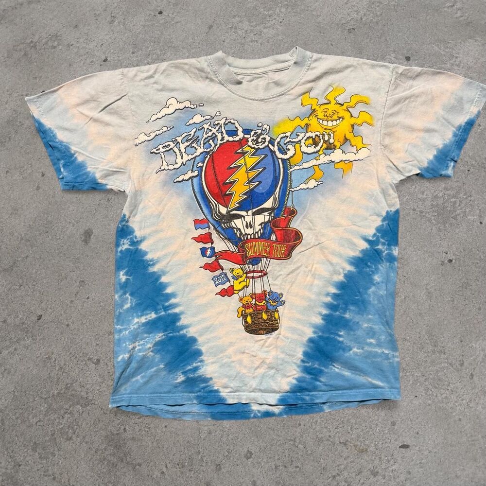 Grateful Dead Company 2017 T-Shirt Tour Concert 2-Side Bear Garcia Liquid Blue M